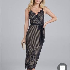 Lace dress Color: Black & Nude size S new